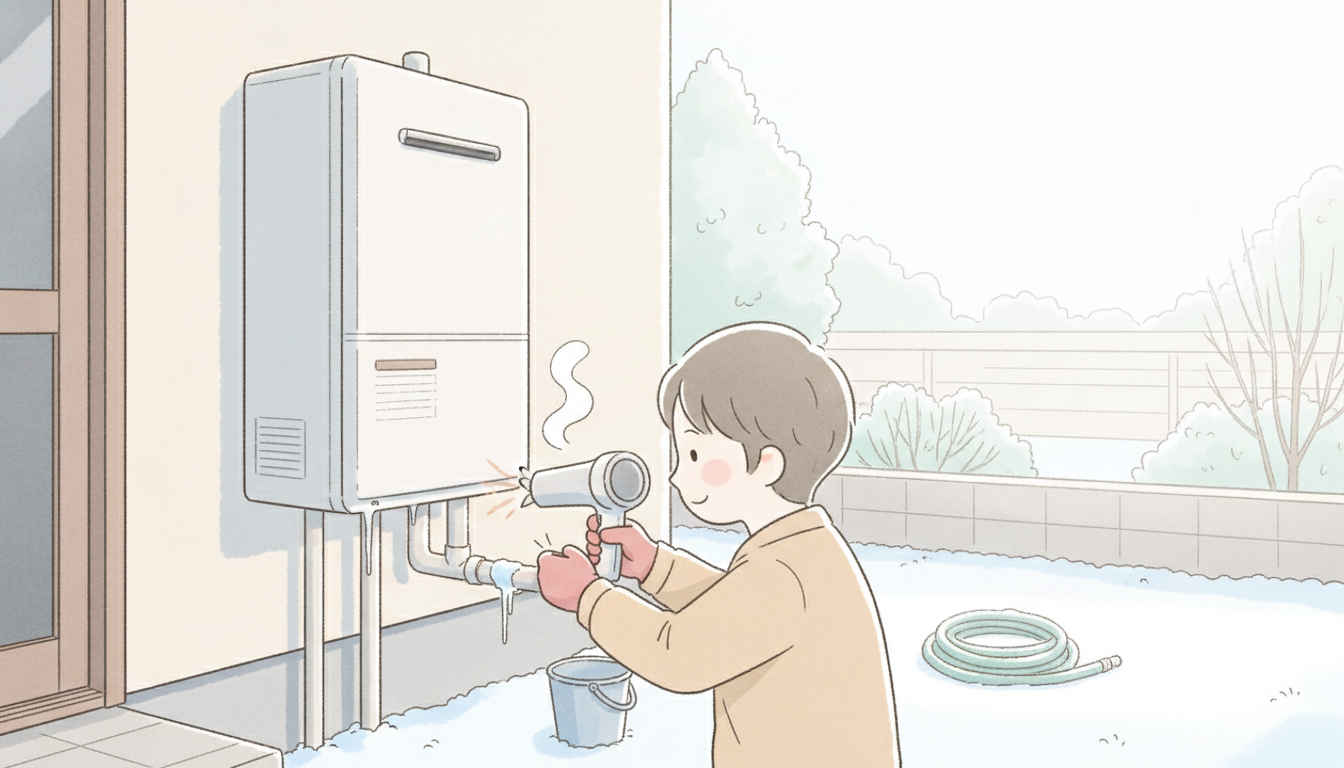 給湯器の凍結しやすい箇所と凍結時の症状